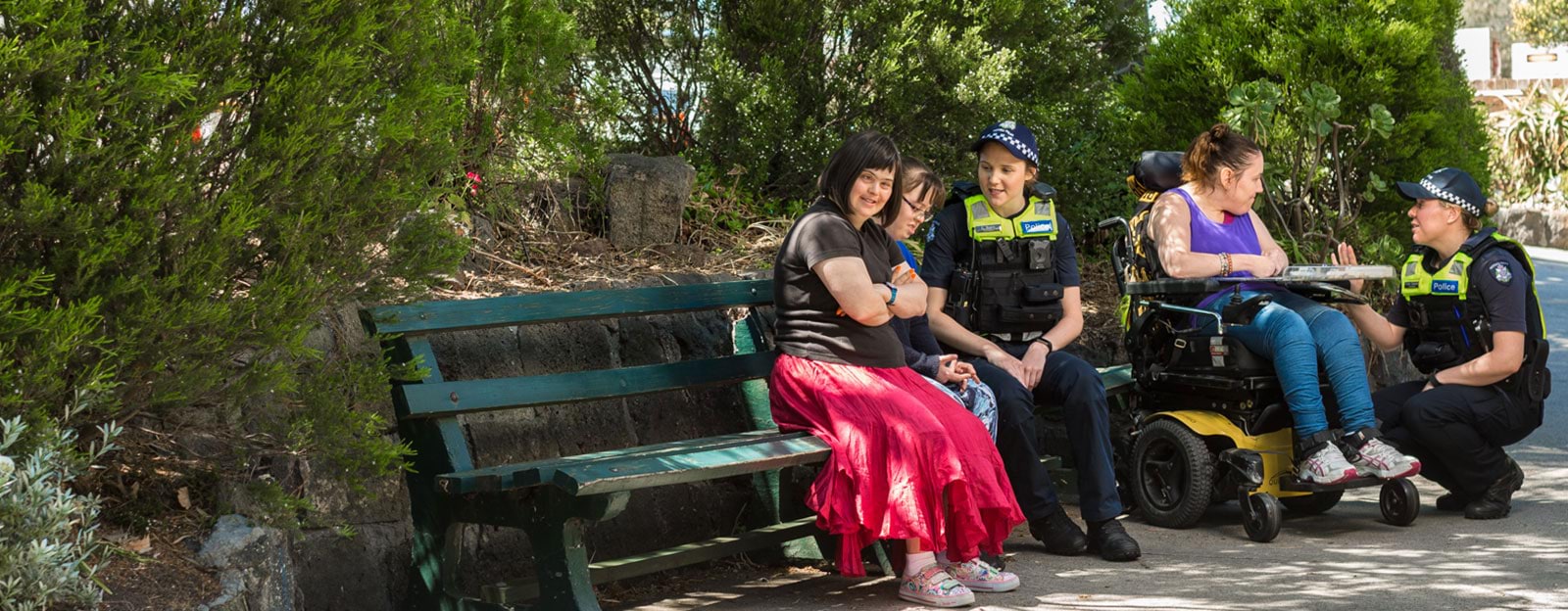 Victoria Police speaking with community members