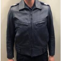 Police uniform - Old style leather patrol jacket for hire