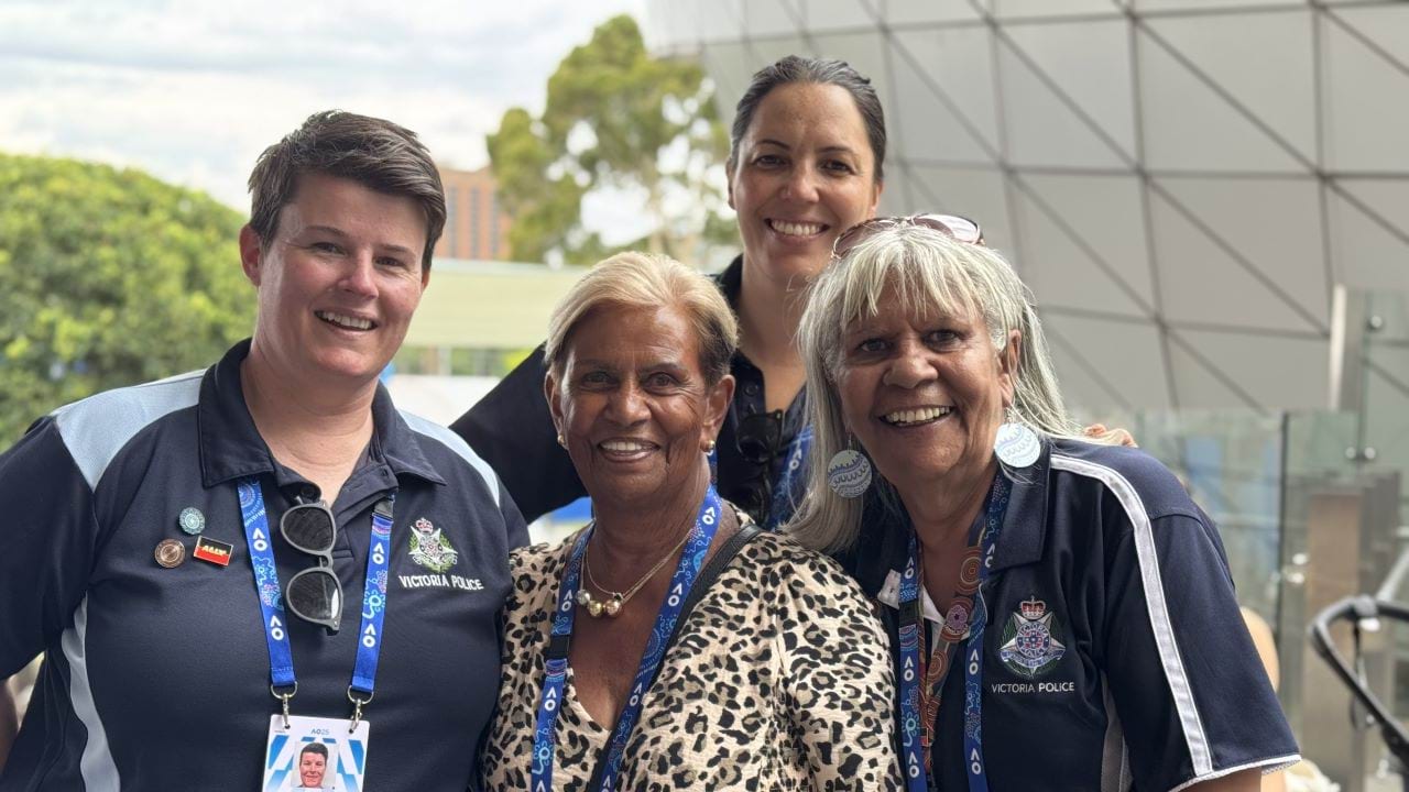 Four female Aboriginal Community Liaison Officers standing together.